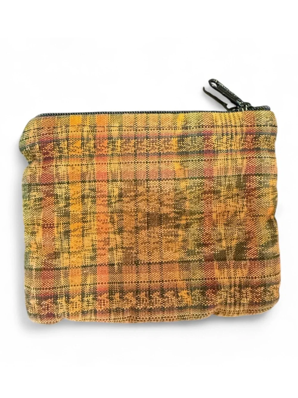 Vintage Eucalyptus Handcrafted Embroidered Floral Coin Purse- Fall Autumn